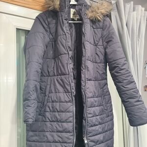 MARALYN & MEJuniors' Belted Faux-Fur-Hooded Puffer Coat